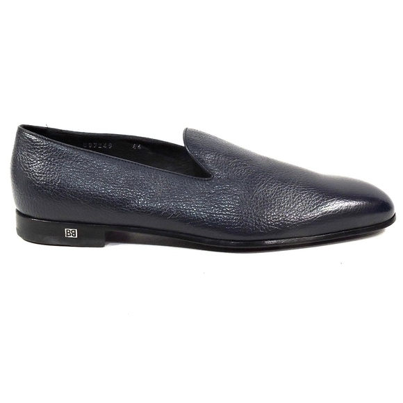 BALDININI ?? MEN\'S NAVY BLUE SOFT DEER LEATHER COMFORT LOAFERS main image 6